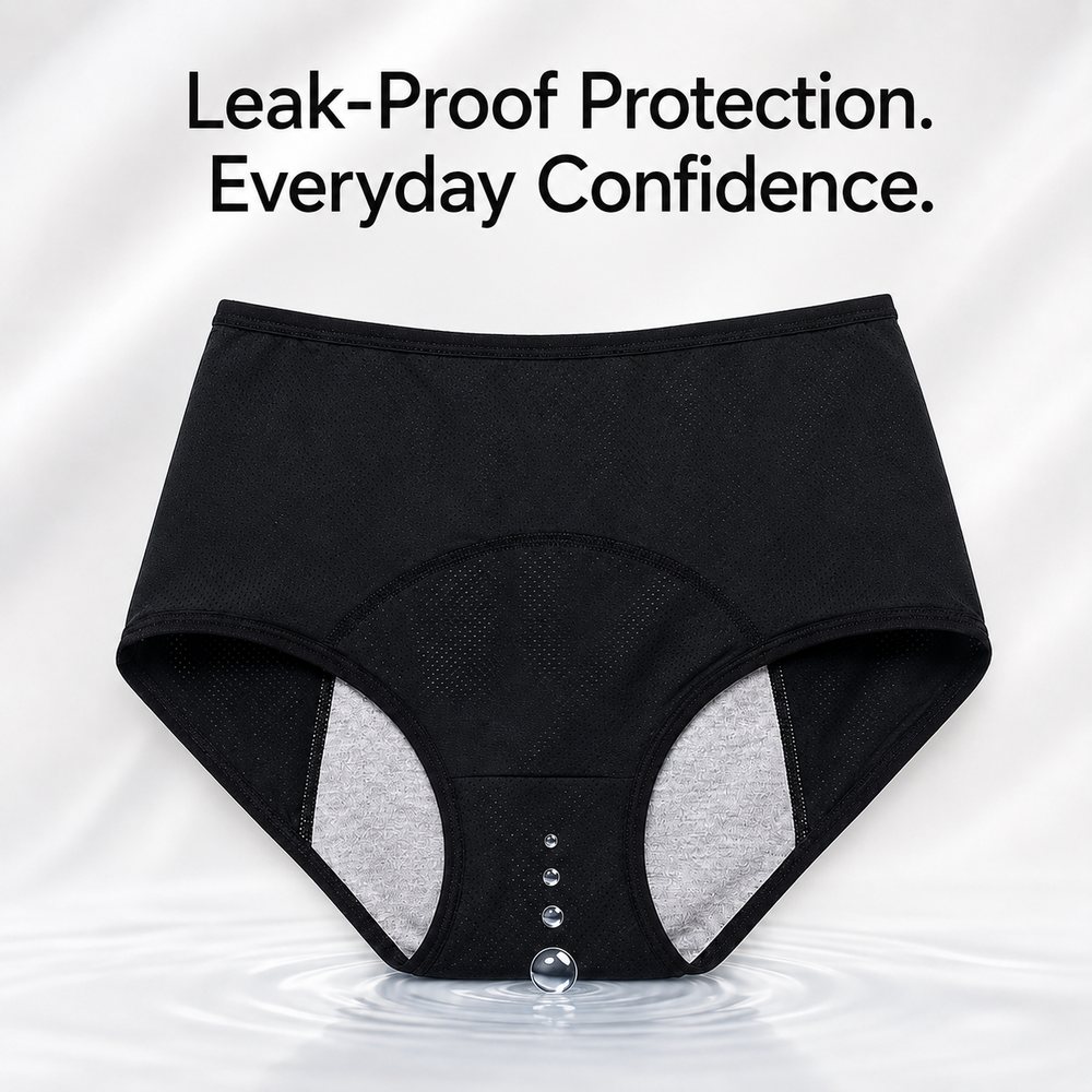 Absorba reusable period underwear, perforated mesh with a separate gusset panel