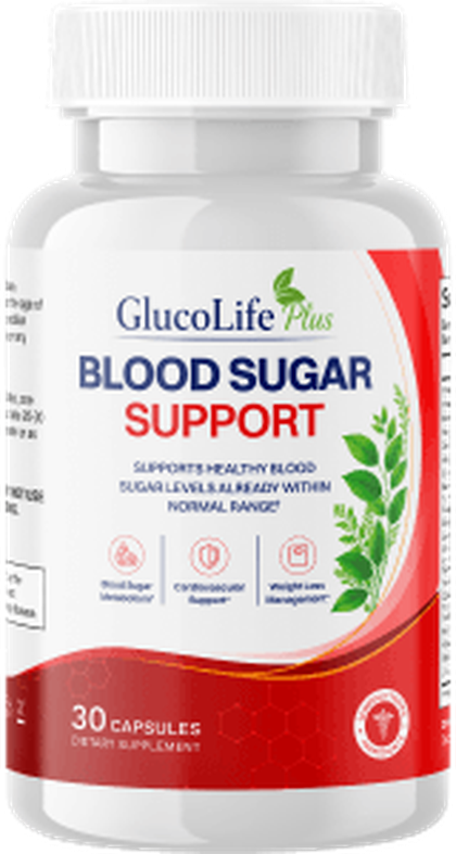 Flacon de GlucoLife Plus Blood Sugar Support, 30 capsules, supplément alimentaire