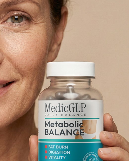 MedicGLP Dose mit den Aufschriften Daily Balance und Metabolic Balance