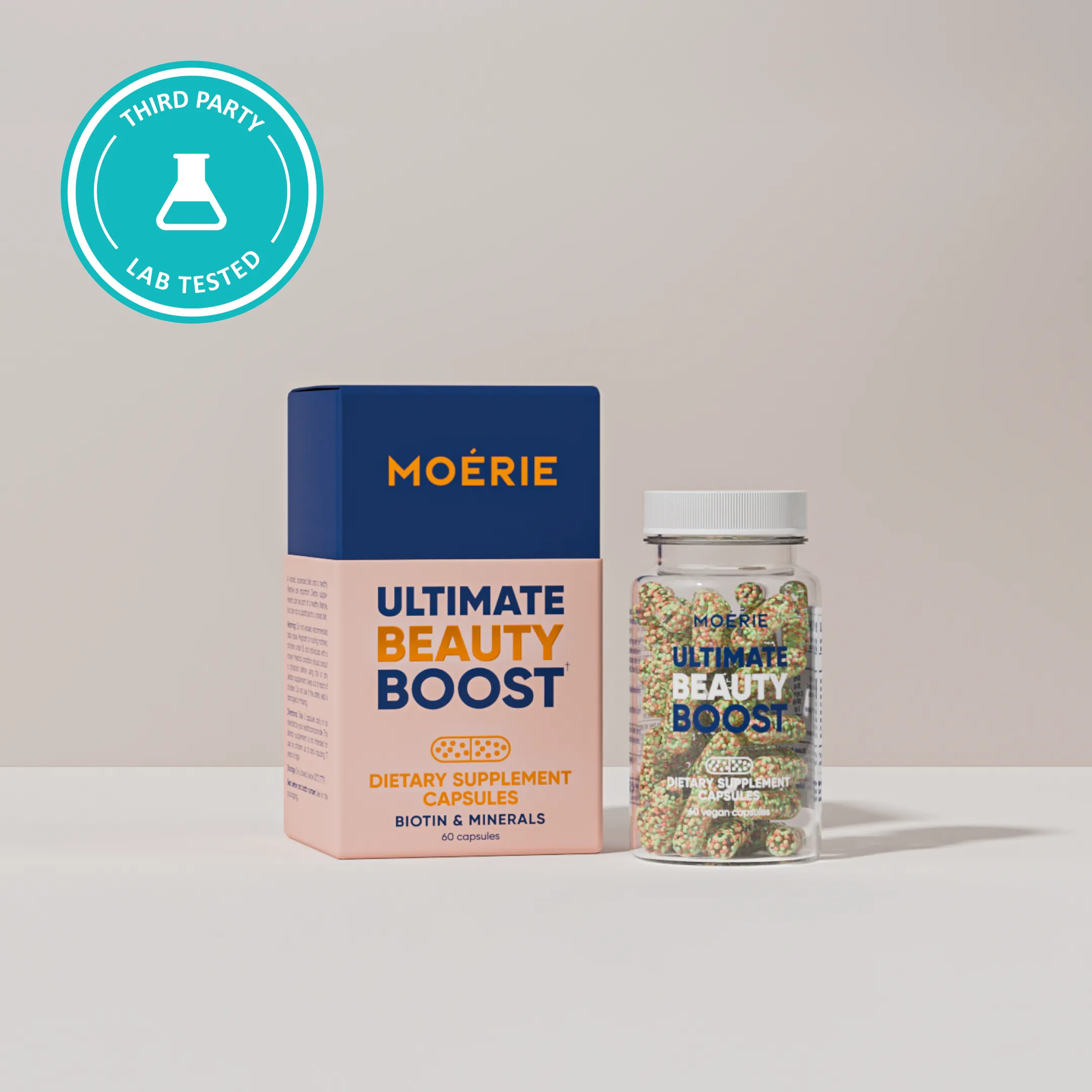 Moerie Ultimate Beauty Boost bottle, 60 vegan capsules