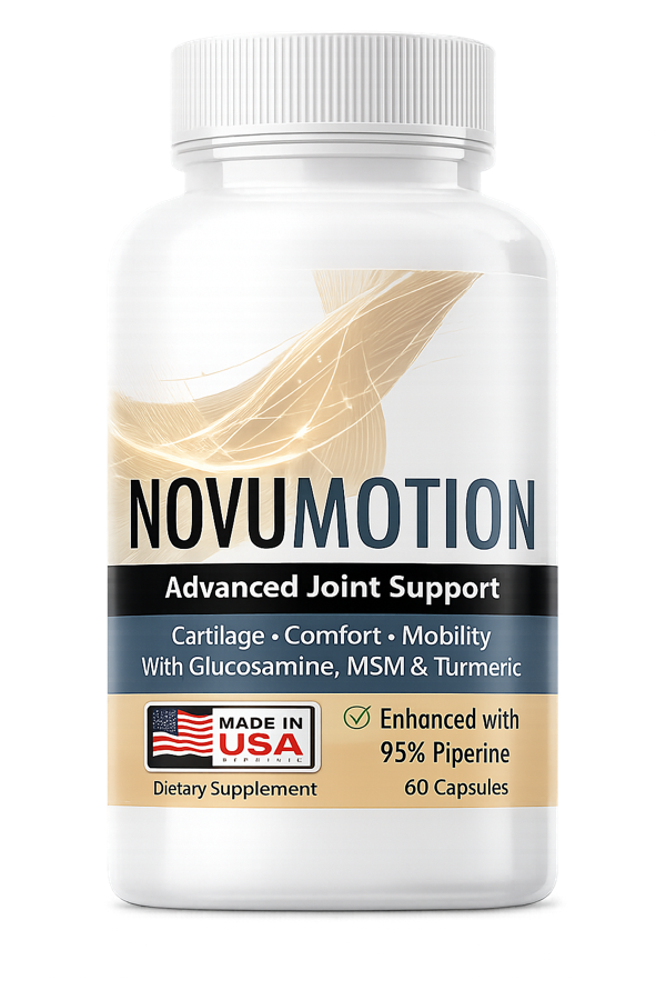 NovuMotion bottle front reading Advanced Joint Support