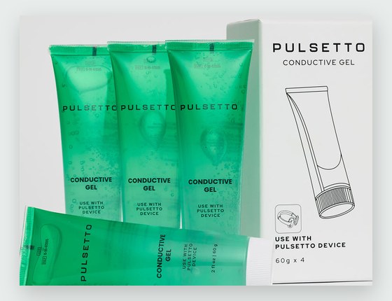 Pulsetto conductive gel refill box, four tubes of 60 grams each