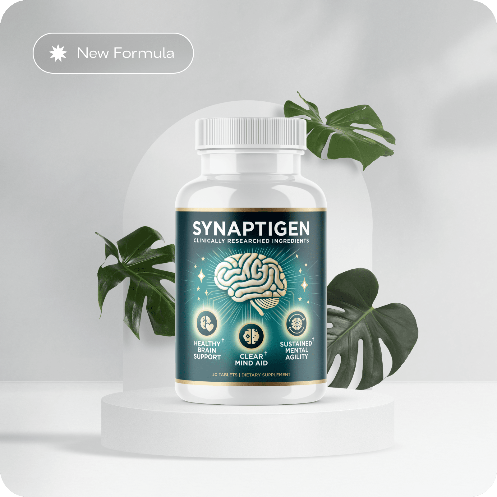 Synaptigen bottle of 30 dissolving tablets